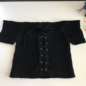 Windsor tie up crop top